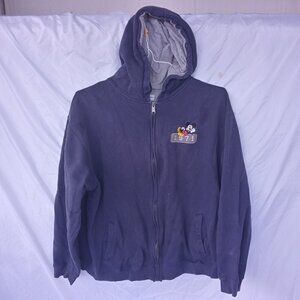 Classic Walt Disney World Mickey Mouse 1971 Unisex blue hoodie jacket Size large